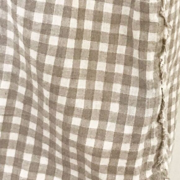Lafayette 148 linen Button Down Shirt Gingham Plaid Size M - Picture 8 of 10